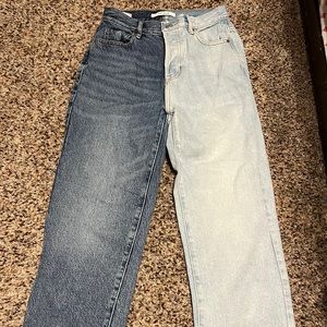 PacSun high rise straight split dye jeans